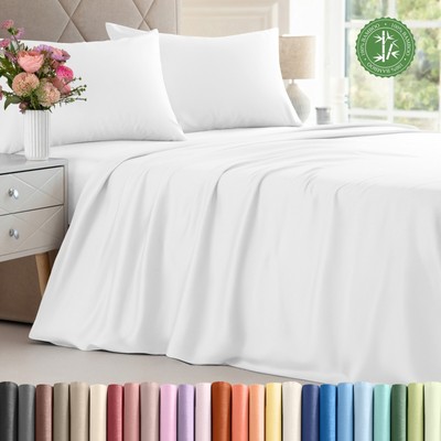 100% Bamboo Sheet Sets, Soft, Cooling & Breathable Bed Sheets by CGK Linens