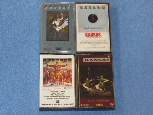 4 Cassette Tape Lot: KANSAS (Kansas~Vinyl Confessions~Power~In Spirit of Things)