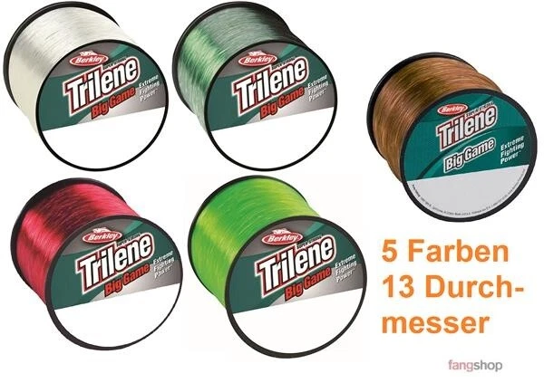Berkley TRILENE BIG GAME Salzwasser Angelschnur Angelsehne alle Farben Durchmess