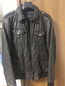 jaqueta de couro burberry