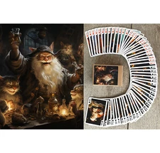 Playing Cards (Poker Deck 54 Cards) CHRISTMAS MAYHEM Vintage Dwarves Elves 161