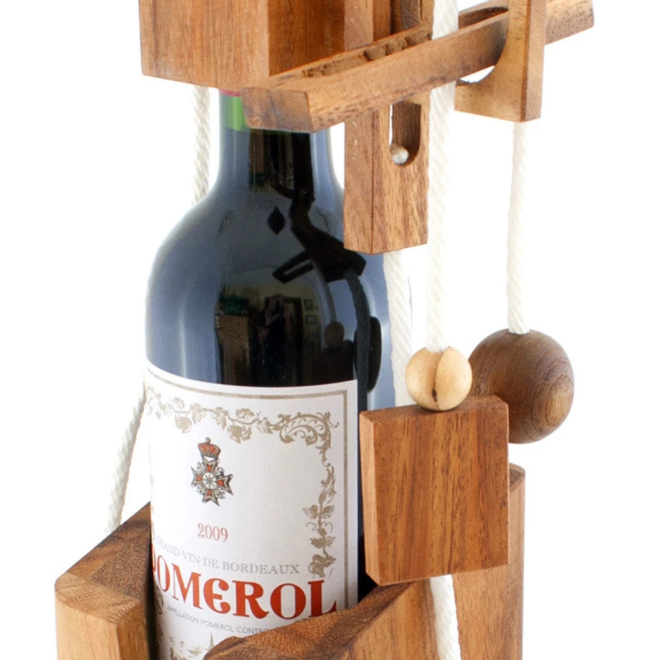 Flaschenpuzzle aus Holz Weingeschenk Dont break the Bottle für Puzzle Holzpuzzle - Bild 3 von 4