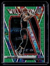 2020-21 Panini Mosaic Zach LaVine Green Mosaic Prizm Will To Win #9 Bulls