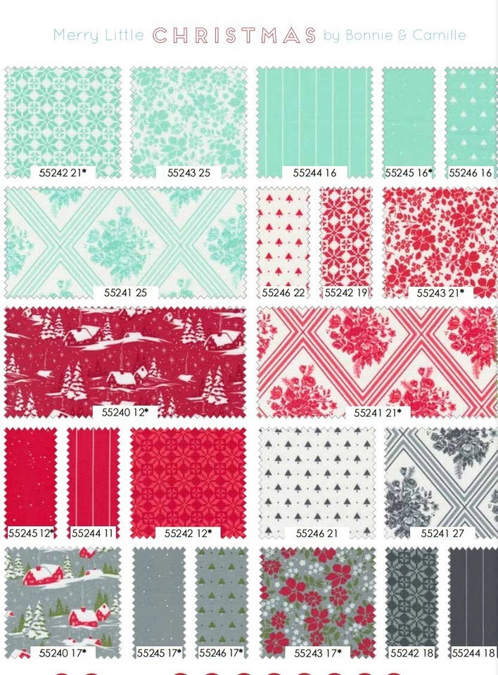 Feliz Navidad 36 piezas Juego de muestra Tela Moda Edredón Bonnie & Camille Foto 3 de 4