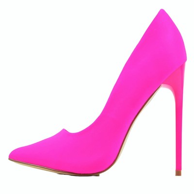 DESIGNER DAMENSCHUHE STILETTOS ELEGANT PUMPS PARTY LUXUS NEON PINK HIGH HEELS