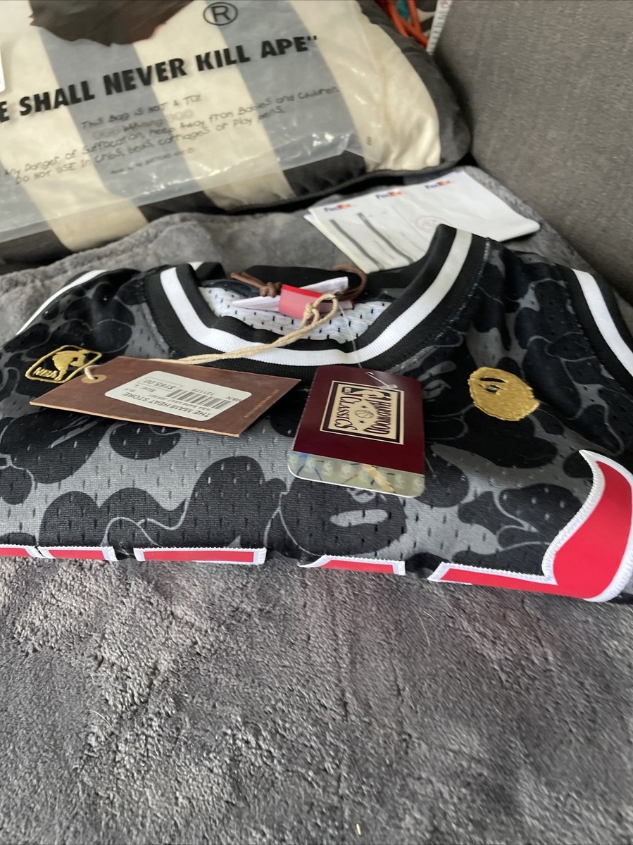 Bathing Ape Bape Mitchell Ness Miami Heat Jersey Size L