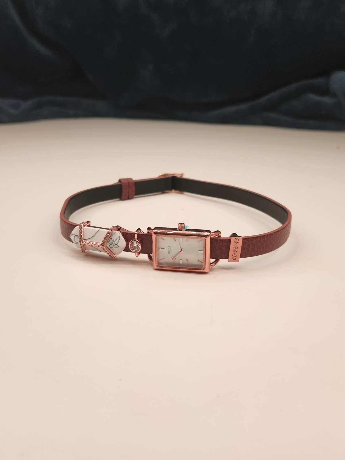 KEEP Women’s Rose Tone Rectangular Quartz Watch B… - image 1