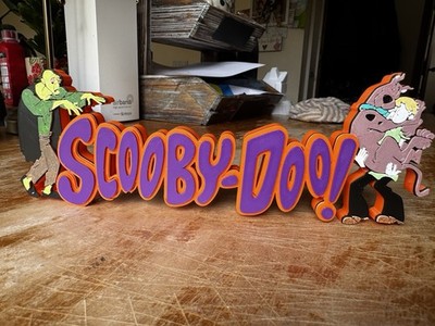 Scooby-Doo 3D Schild Display | Shaggy & Scooby | Retro Cartoon Fan Kunst Geschenk.