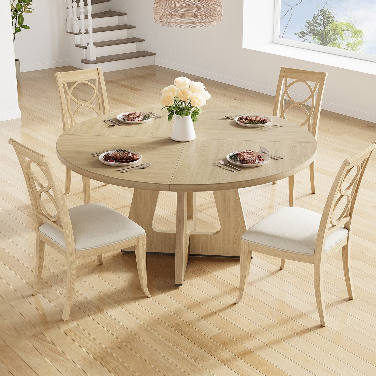 Round Dining Table Circle Kitchen Dinner Table Small Spaces