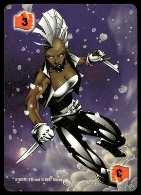 Storm / +3 Fighting Power Card 1997 Fleer Marvel Overpower Monumental CCG