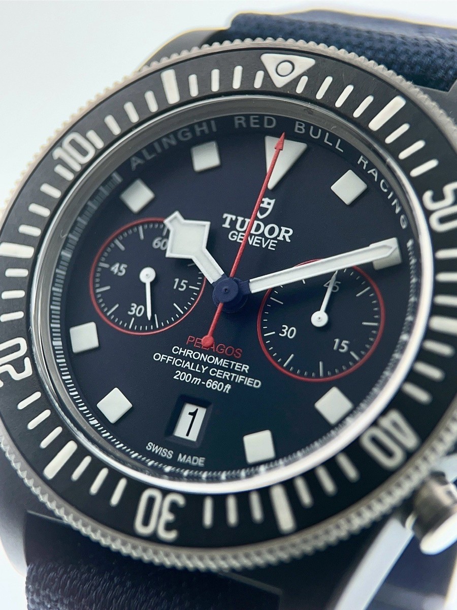 kyu様✨Blood Storm/ドクロチェーン/レースフルジップゴシック 2026 Tudor Pelagos FXD Chrono Alinghi Red Bull 25807KN Blue Men's
