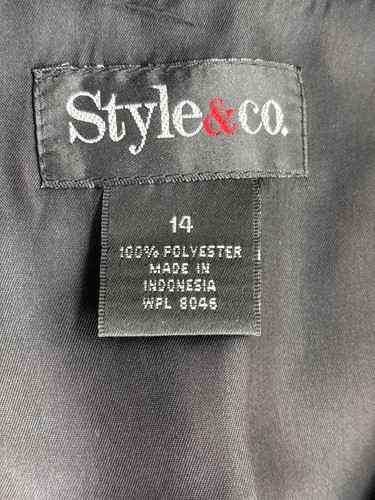 Style & Co. Damen Cocktailkleid schwarz ärmellos mit Volantsaum 14 - Bild 7 von 12