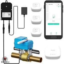 DIY Automatic Water Leak Detection Kit with Hub, EVO Valve, & 30 Free Alerts