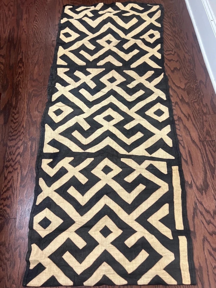 tela genuina de rafia africana (Congo) Cuba 11 pies, tejido natural hecho a mano Foto 2 de 4