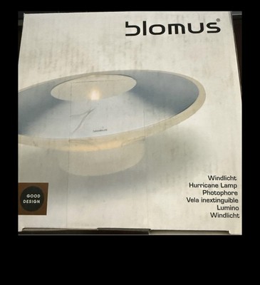 Blomus Silver Hurricane Candle stand