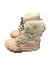 London Fog Girl s Faux Fur Trim Waterproof Winter Snow Boots - Size 13