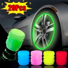 8pcs Fluorescent Car Bike Tire Valve Luminous Cap Valve Stem Caps Universal