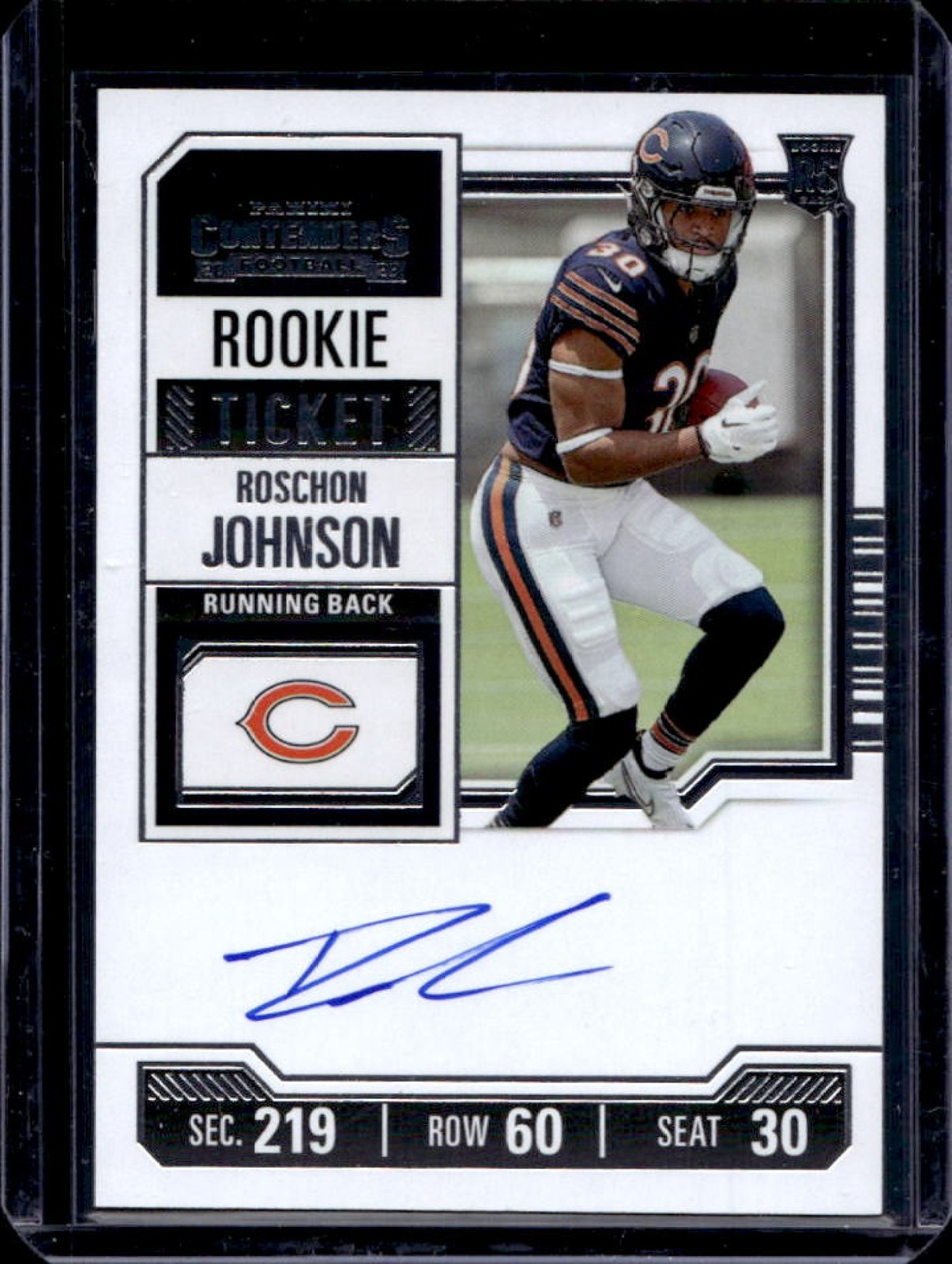 2023 Panini Contenders Roschon Johnson Rookie Ticket Autograph Auto RC #130