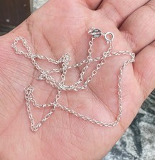 collane-catenine in argento Sterling rodiato 45,7 cm 0.9 mm taglio