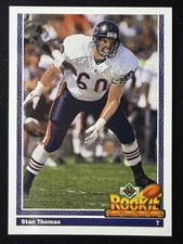 1991 Upper Deck  Rookie Force - Stan Thomas Chicago Bears Card  #631. rookie card picture
