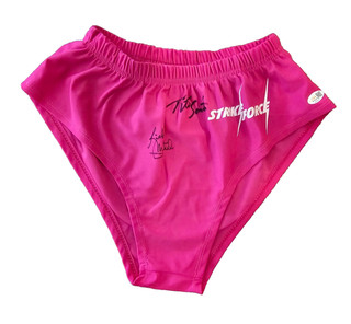 Rick Martel & Tito Santana Strike Force Signed TRUNKS Wwf JSA COA RING ATTIRE