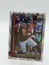 LUTHER BURDEN III 2025 TOPPS CHROME ROOKIE RAYWAVE REFRACTOR - CHICAGO BEARS