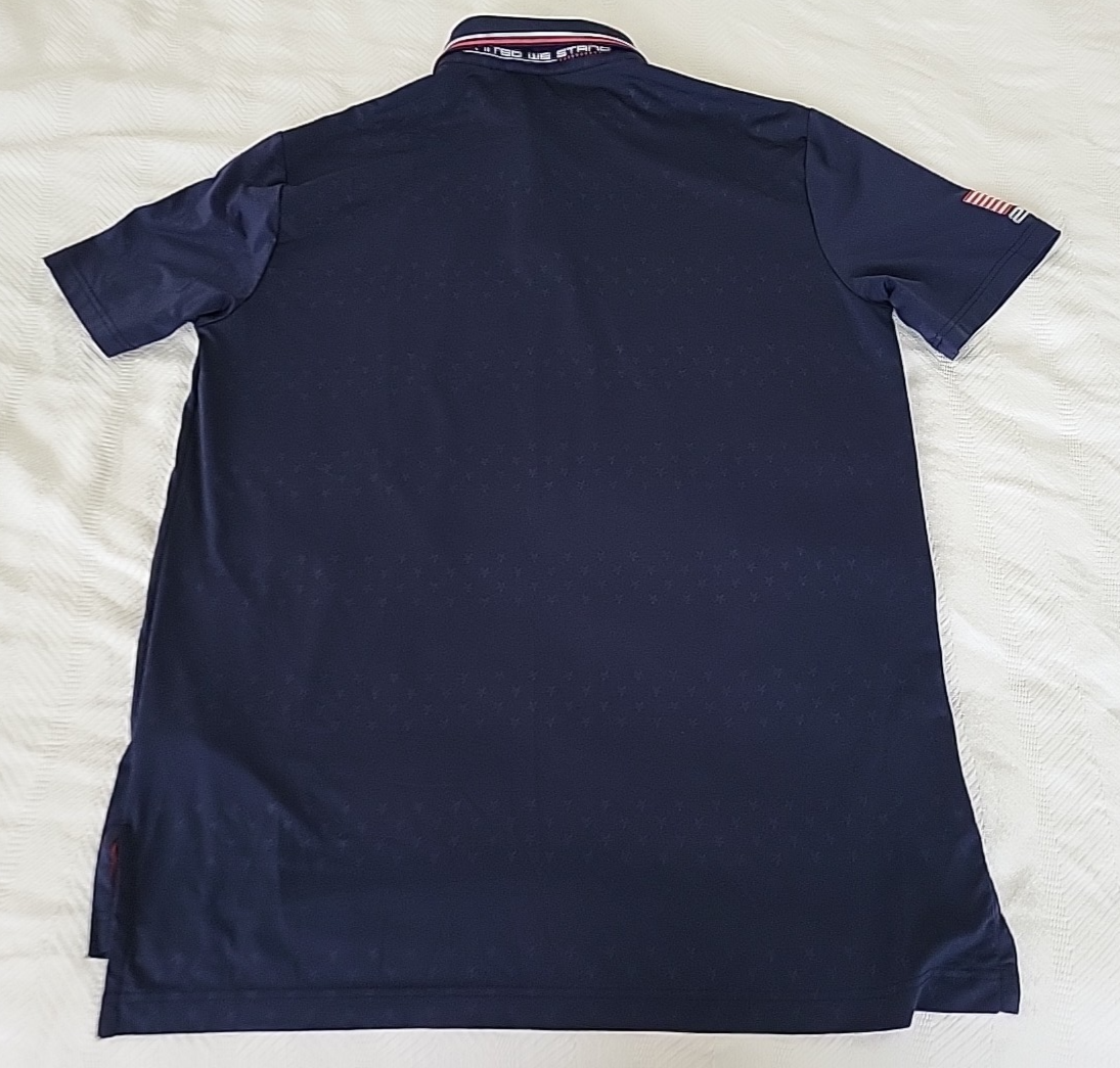 RLX Ralph Lauren Polo Shirt Ryder Cup 2018 Shirt Mens L Navy Blue