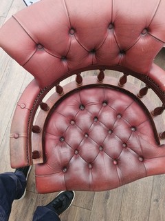 Chesterfield Leather Captains Chair