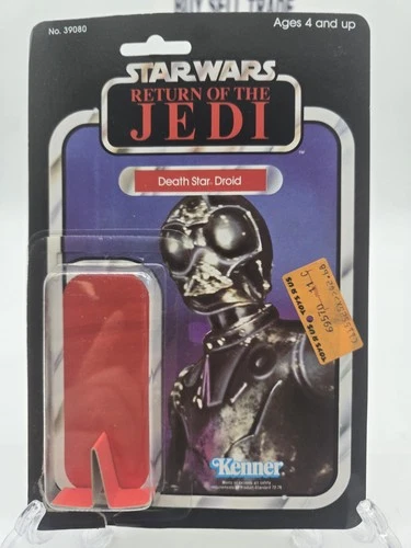1983 Star Wars ROTJ Death Star Droid CardBack W/Attached Clear Bubble W/Footer