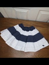 Abercrombie Kids Navy and White Striped Skirt, Size M