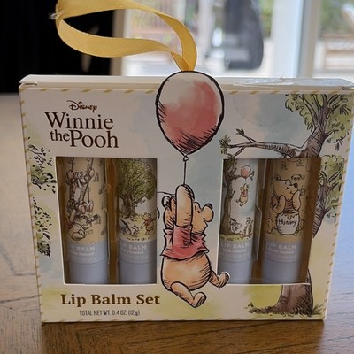 Disney Winnie the Pooh Lip Balm Set Honey Scent Mini 0.4 oz Paraben-Free 12M