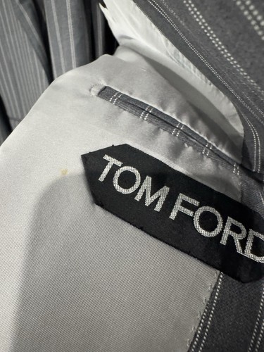 5450 $ Tom Ford anthrazitgrauer Nadelstreifen Zweiteiler Anzug 54 L / 44 lang *einmal getragen* - Bild 16 von 24