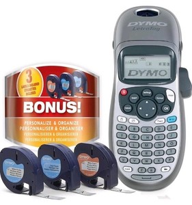 Nouveau ! DYMO Marqueur d'étiquettes + 3 Rubans d'étiquetage LetraTag 100H Fabricant d'étiquettes portatifs