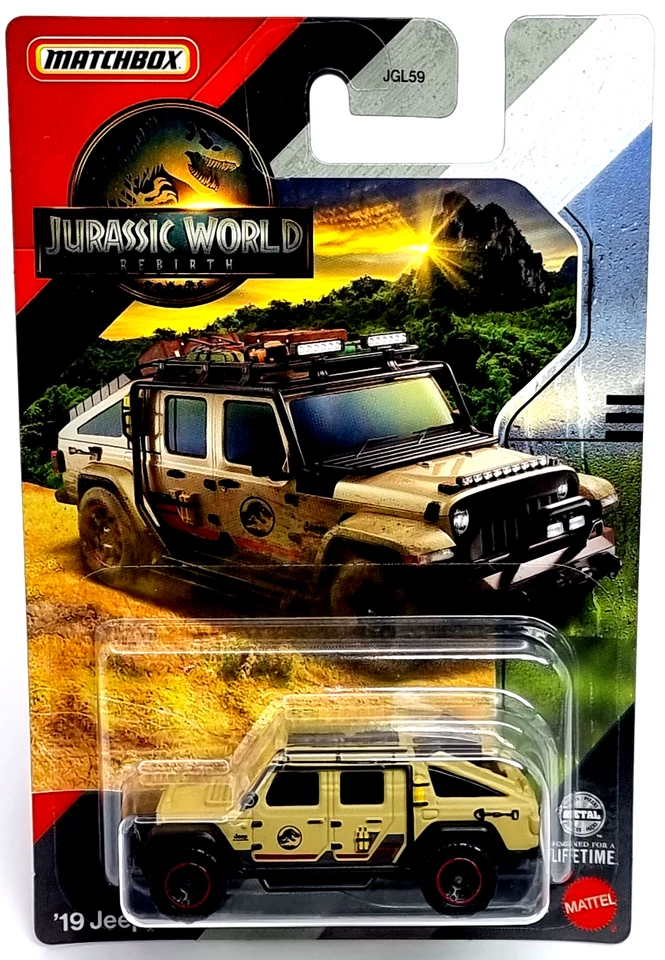 Mattel Matchbox Jurassic World Rebirth Cars Auto `19 Jeep Gladiator