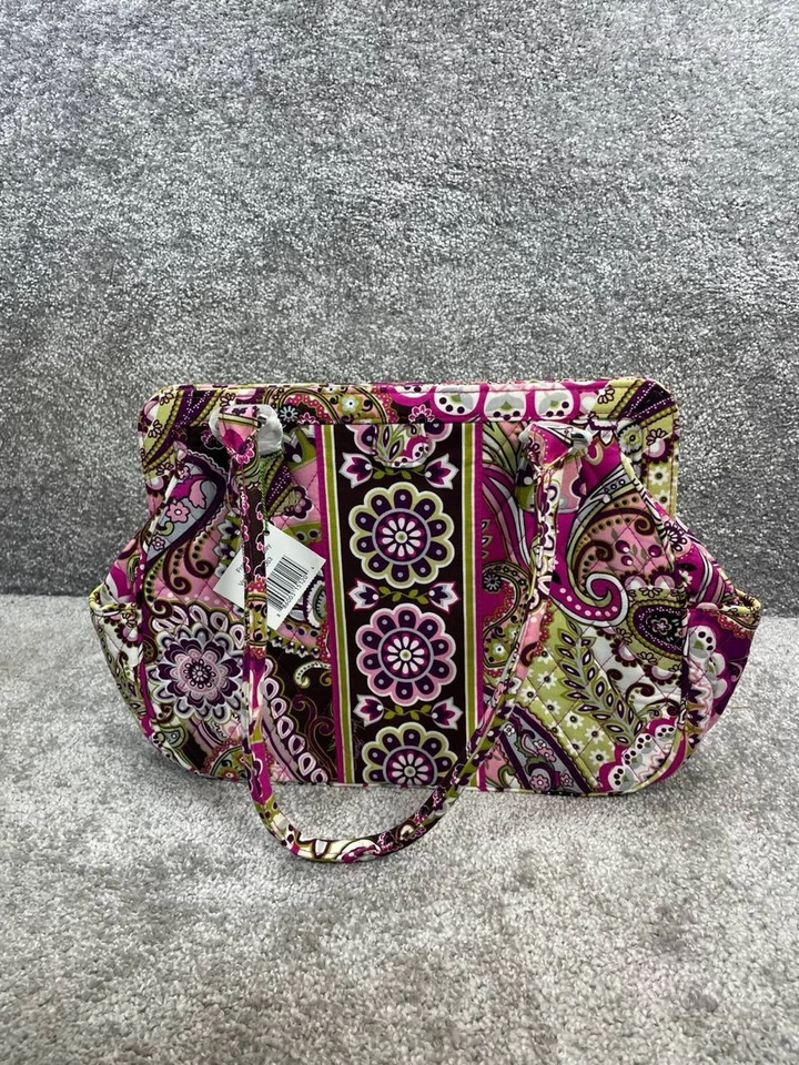 Vera Bradley Bags Womens Very Berry Paisley Zip Double Handle Strap Shoulder - Image 3 of 4