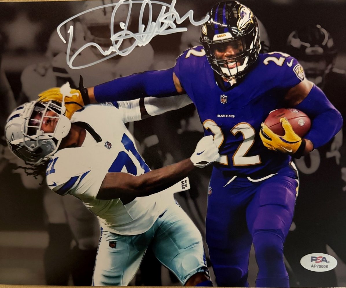 Derrick Henry Autographed Signed Baltimore Ravens Authentic 8x10 Photo PSA 