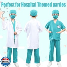S3XY-FIV5 Kids Nurse Costume Doctor Costume Dentist Costume For Kids Play Hou...