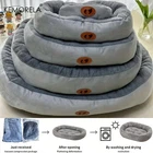 Machine Washable Plush Dog & Cat Bed Soft Washable Pet Cushion for Small Medium 