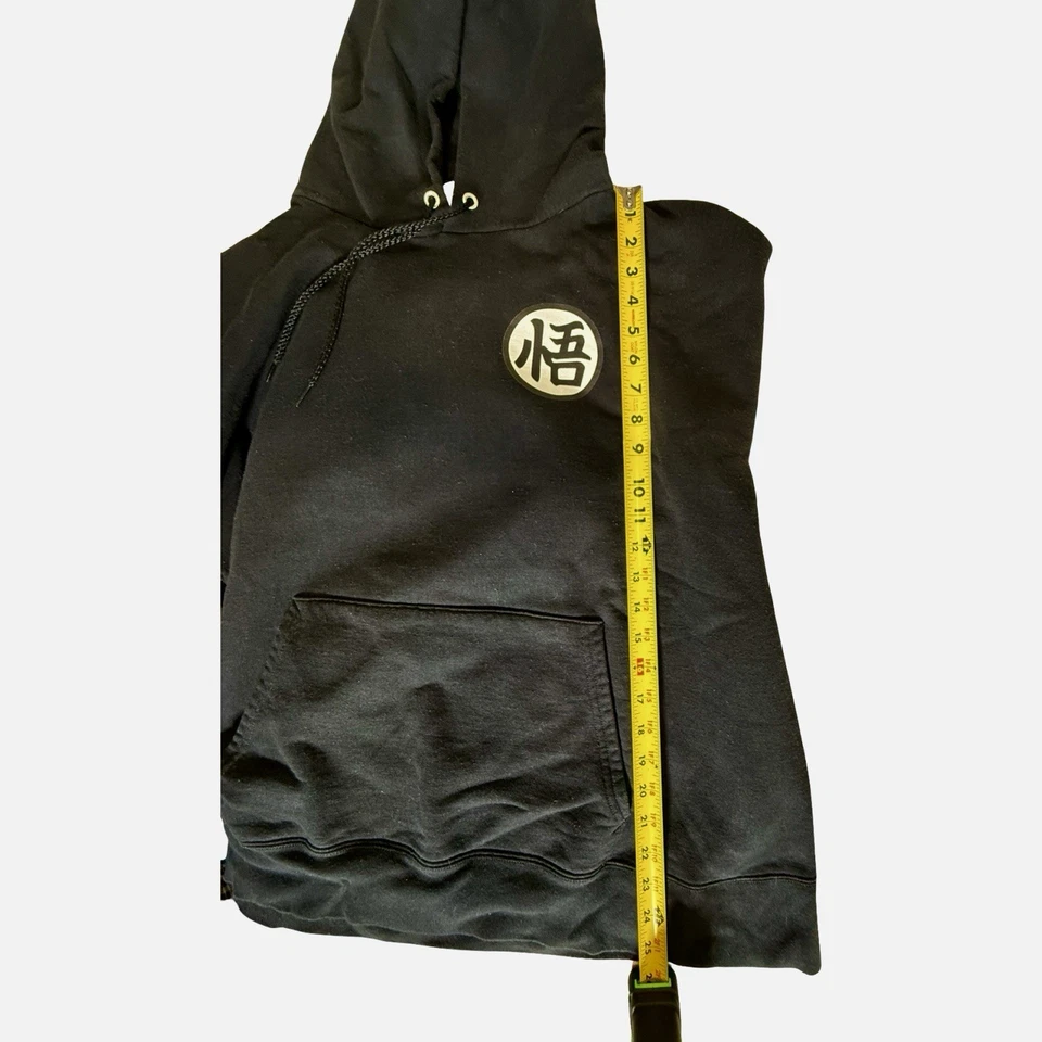Hanes Ultimate Cotton Hoodie 2XL Dragon Ball Z Goku Kanji Black Fleece - Image 4 of 4