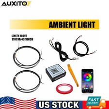 Multicolor Led Sunroof Ambient Lamp Car Roof Panoramic Skylight Strip App 2pcs