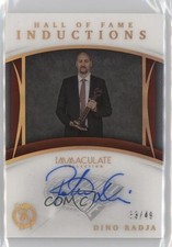 2020-21 Panini Immaculate Hall of Fame Inductions 33/49 Dino Radja Auto HOF a4e