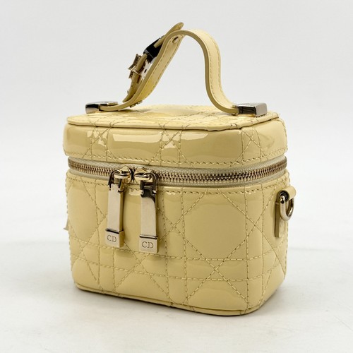 [Mint!] Christian Dior Micro Vanity Bag Handbag Enamel Lady Dior Authentic