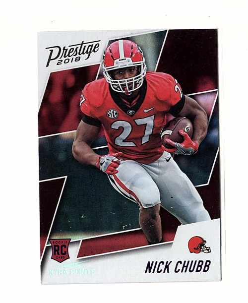 Nick Chubb  RC 2018 Prestige Xtra Points Purple #219 Georgia Bulldogs