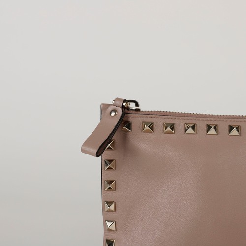 Valentino Indigo Pink Leather Rockstud Clutch 2P0269 37760595 - Picture 2 of 16