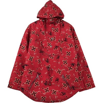 90 L.L.Bean Floral Pattern Filled Anorak Parka Puffer Jacket Women'S M Vintage /
