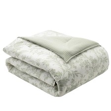 Laura Ashley Home - King Size Comforter Set, Reversible Cotton Bedding,