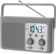AM FM Radio Portable - Shortwave Radio Battery Powered or Plug in Wall for Home