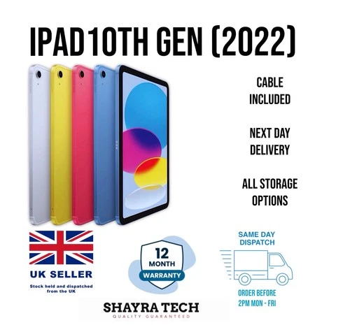Apple iPad 10th 9th 8th 7th 6th Gen 32GB/64GB/128GB Wi-Fi/4G EXCELLENT CONDITION