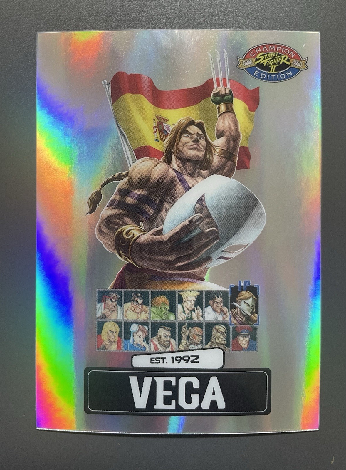 Street Fighter 2:  Champion Edition PSA Magazine Promo Card Vega Silver