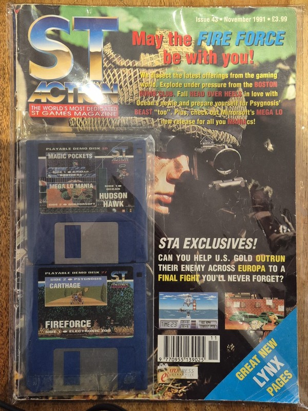 Atari ST STe - ST FORMAT Magazine - Issue 43 - Nov 1991 - With Both Cover Disks
